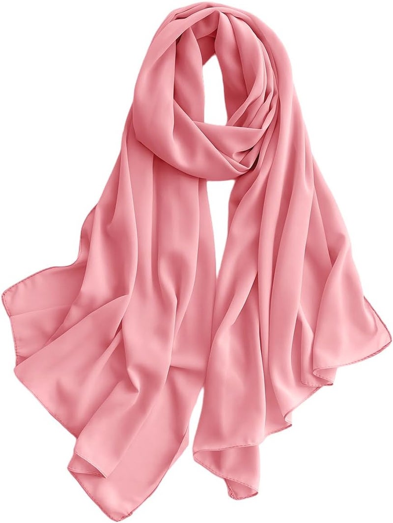 Harewom Chiffon Hijab for Women Sheer Shawl and Wraps for Wedding Bridal Scarves Summer Lightweight Sun-proof Scarf - Image 1